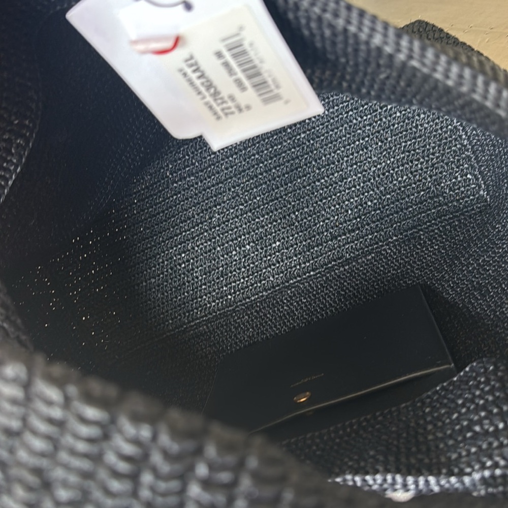 Ysl saint laurent large raffia tote shopper bag travel beach black  bag $2550 - Picture 8 of 11